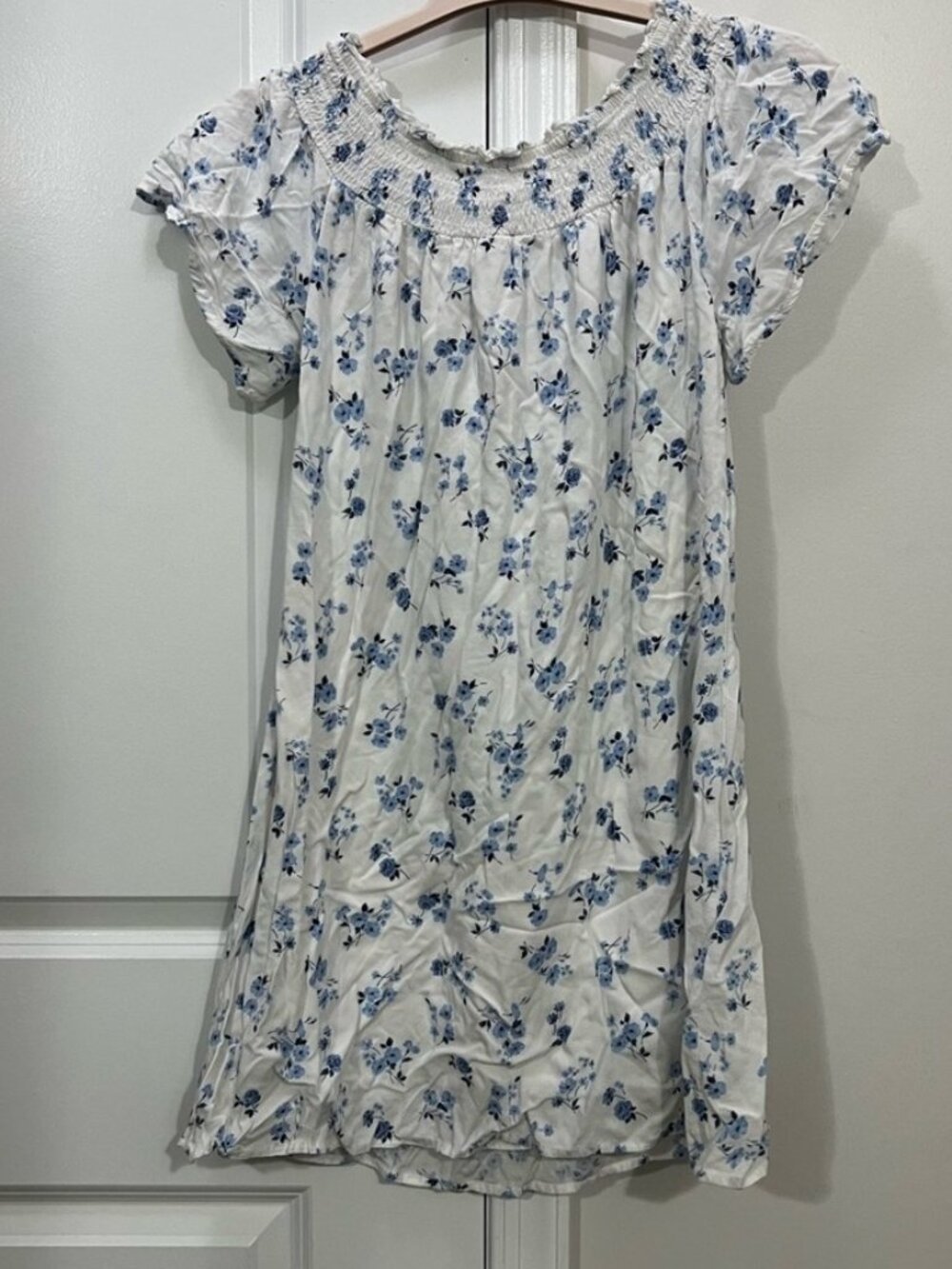 Floral Short Sleeve Mini Dress Size Large - Picture 2 of 2
